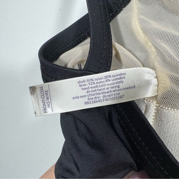 Swim by Cacique Swimwear Black Tiered Tankini Swim Top Size 16 Beachy - Picture 6 of 6